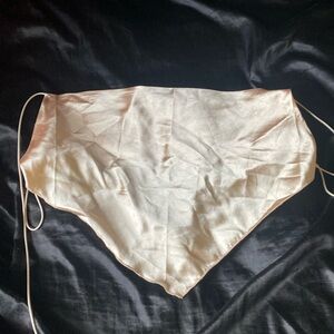 gold tie in back tube top